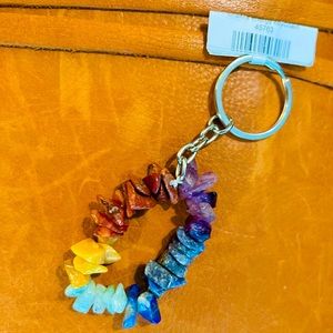 Chakra keychain with stone chips